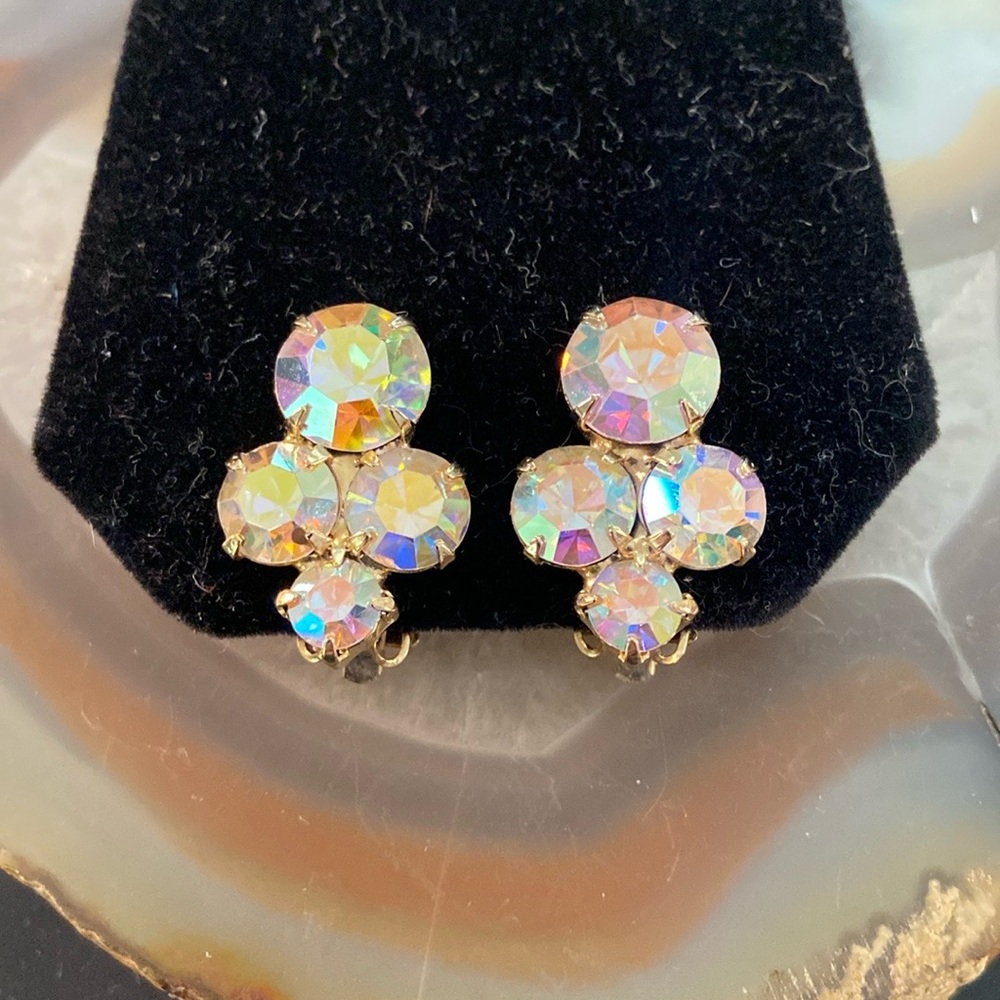 Sold in Bundle Vintage AB clip on earrings EUC 1” - Picture 2 of 12